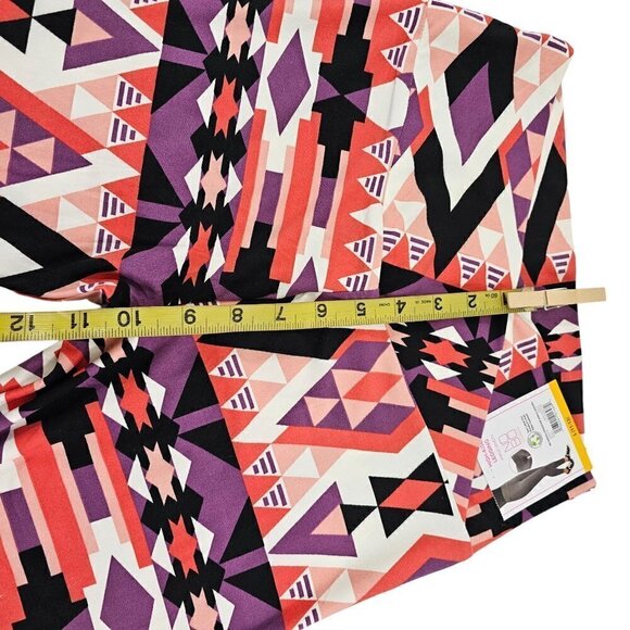 No Boundaries Sueded Crossover Waist Aztec Print Ankle Length Leggings NWT - Picture 11 of 16
